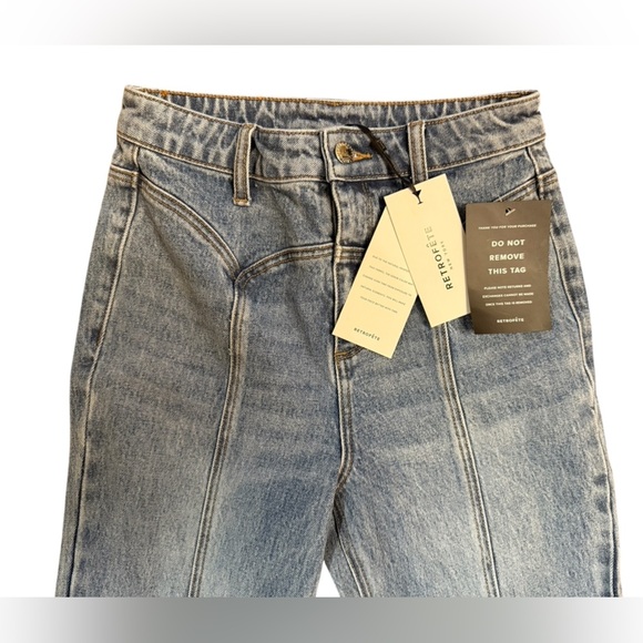 NWT Retrofête Maelle Denim Pants Size 24 - Picture 7 of 13